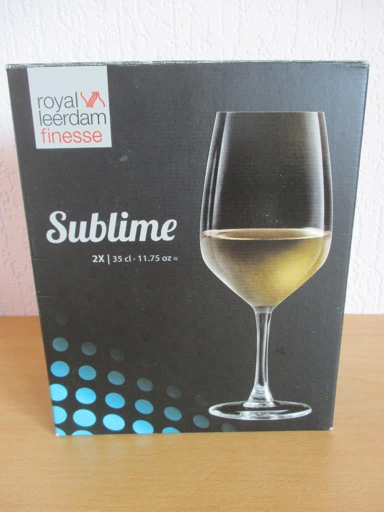 4 Wijnglazen - Royal leerdam finesse sublime - 35 c. - nieuw, Huis en Inrichting, Keuken | Servies, Glas of Glazen, Nieuw, Ophalen of Verzenden