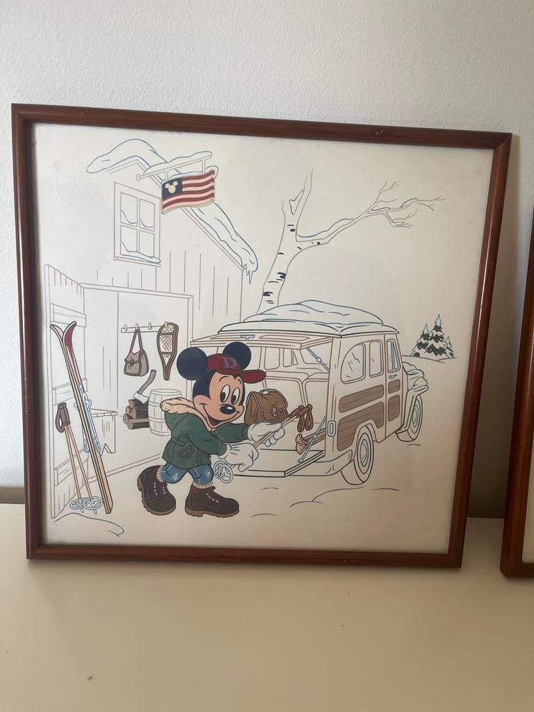Vintage Disney Schilderijtjes, Antiek en Kunst, Ophalen