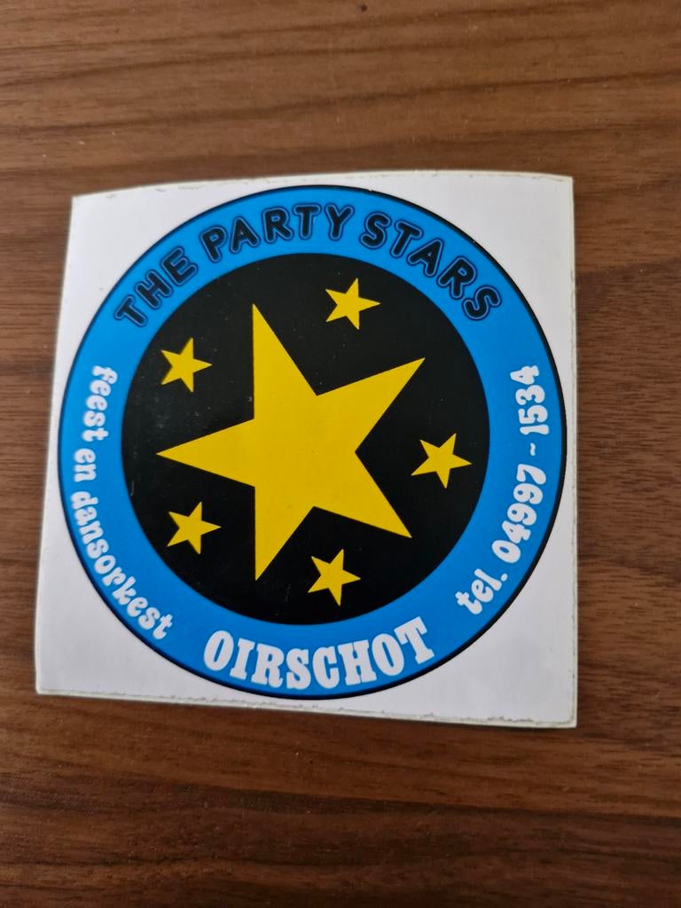 5933 The Party Stars Sticker - Feest en Dansorkest, Ophalen of Verzenden, Gebruikt