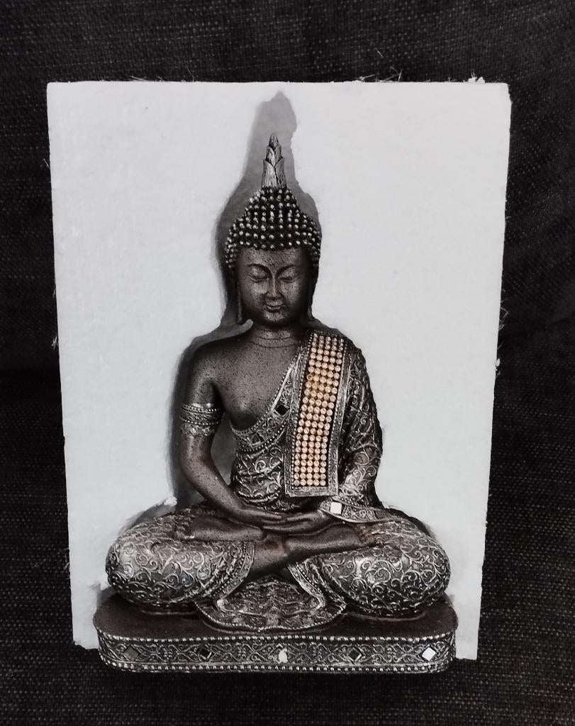 Boeddha beeld – resin – 25 cm – nieuw in doos, Ophalen of Verzenden, Nieuw
