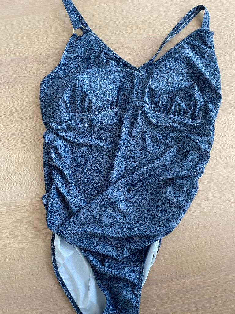 Speedo Badpak  - Eco print - mt 48, Kleding | Dames, Badmode en Zwemkleding, Ophalen of Verzenden, Zo goed als nieuw, Blauw, Badpak
