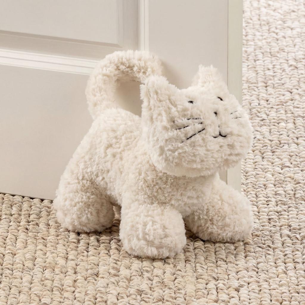 MINOES - deurstopper 25x15x24 cm - kat - Snow White - wit, Ophalen of Verzenden, Nieuw