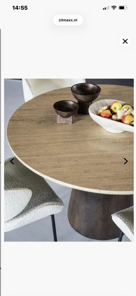 Ronde Zitmaxx Eettafel 130cm - Zo goed als nieuw!, Huis en Inrichting, Tafels | Eettafels, Zo goed als nieuw, 100 tot 150 cm, Vier personen