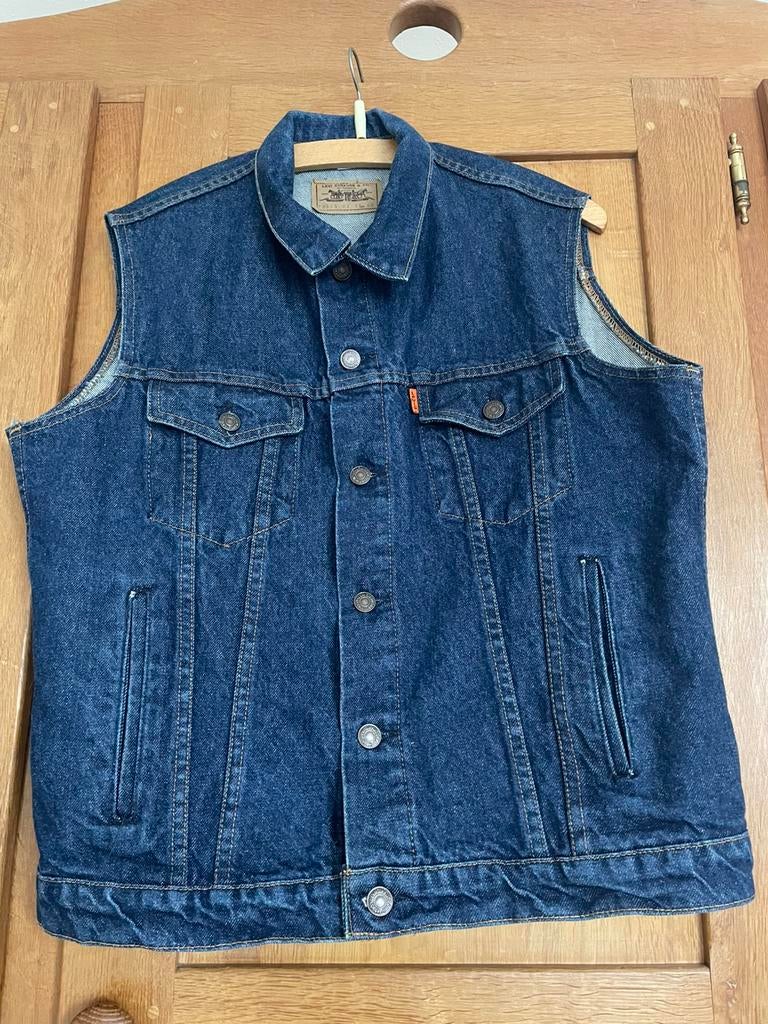 Levi’s gilet orange tab, Kleding | Heren, Ophalen of Verzenden, Zo goed als nieuw, Maat 48/50 (M), Blauw