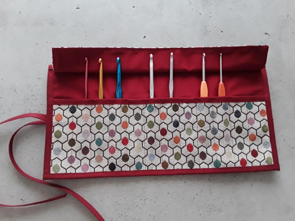 Gobelin haaknaalden-rol 'honingraat' met mooie warme kleuren, Ophalen of Verzenden, Nieuw, Breien of Haken, Overige typen