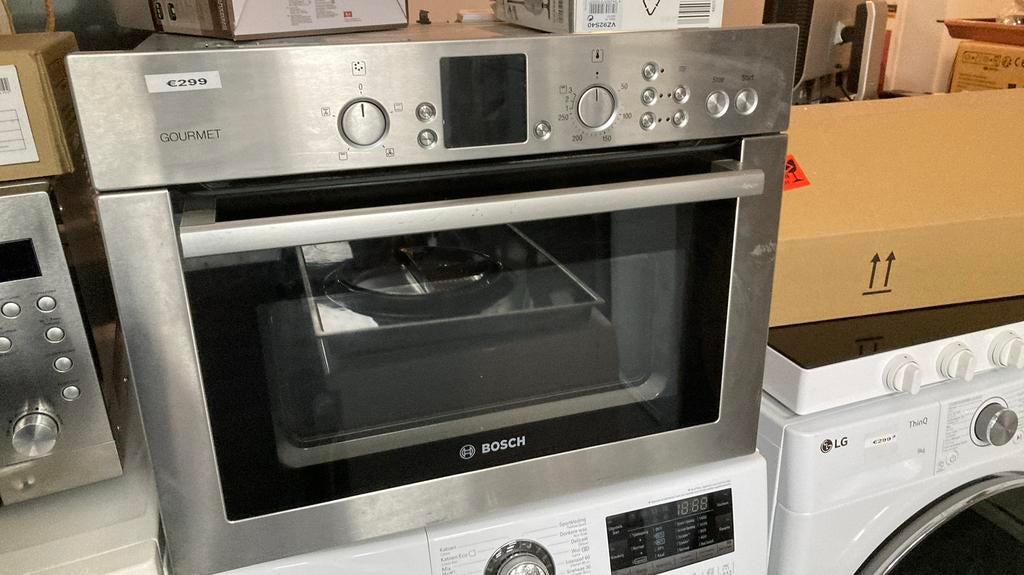 Bosch inbouw combimagnetron, Witgoed en Apparatuur, Ovens, Ophalen of Verzenden, Gebruikt, Inbouw, 45 tot 60 cm