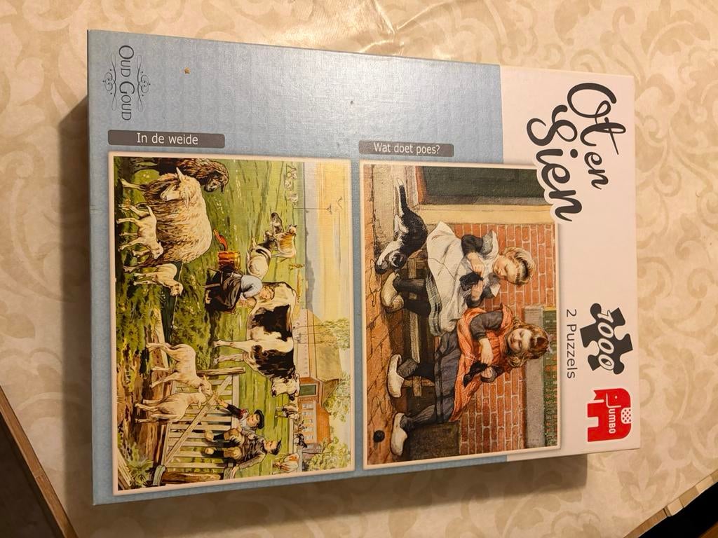 Legpuzzel ot en sien jumbo(2 in 1 1000 stukjes), Ophalen, 500 t/m 1500 stukjes, Zo goed als nieuw