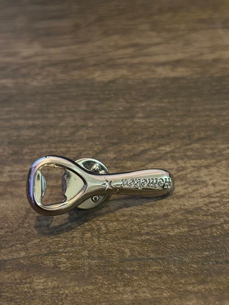 Heineken pin opener, Verzamelen, Ophalen, Zo goed als nieuw, Flesopener, Heineken