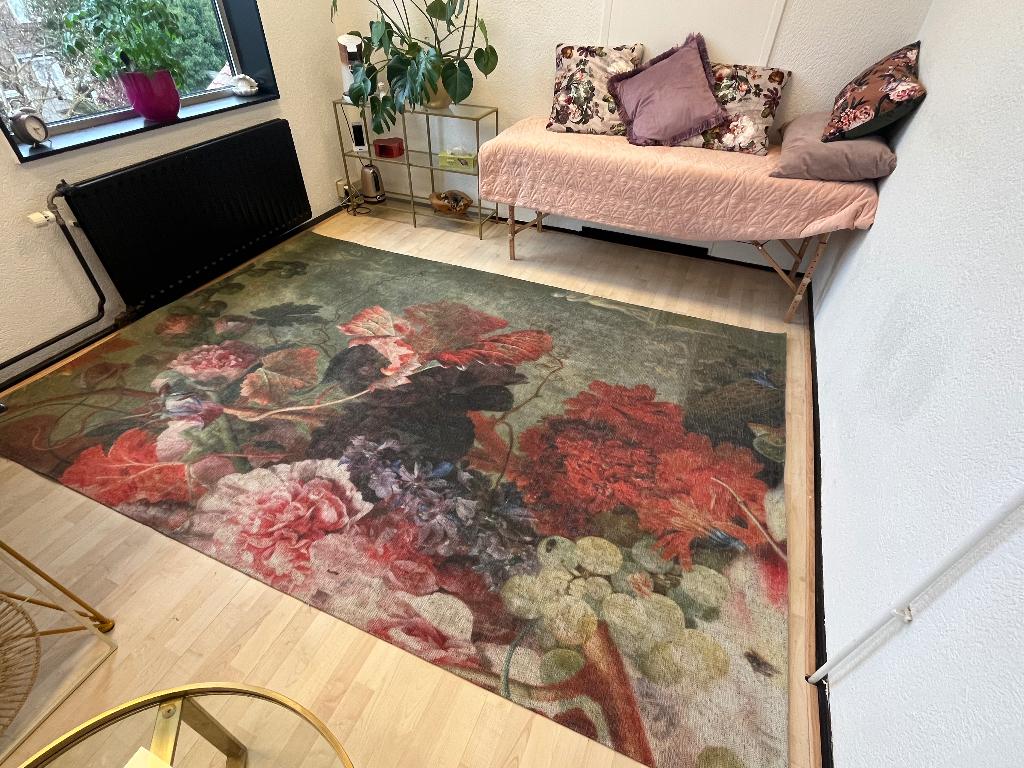 Vloerkleed bloemen, Ophalen, Gebruikt