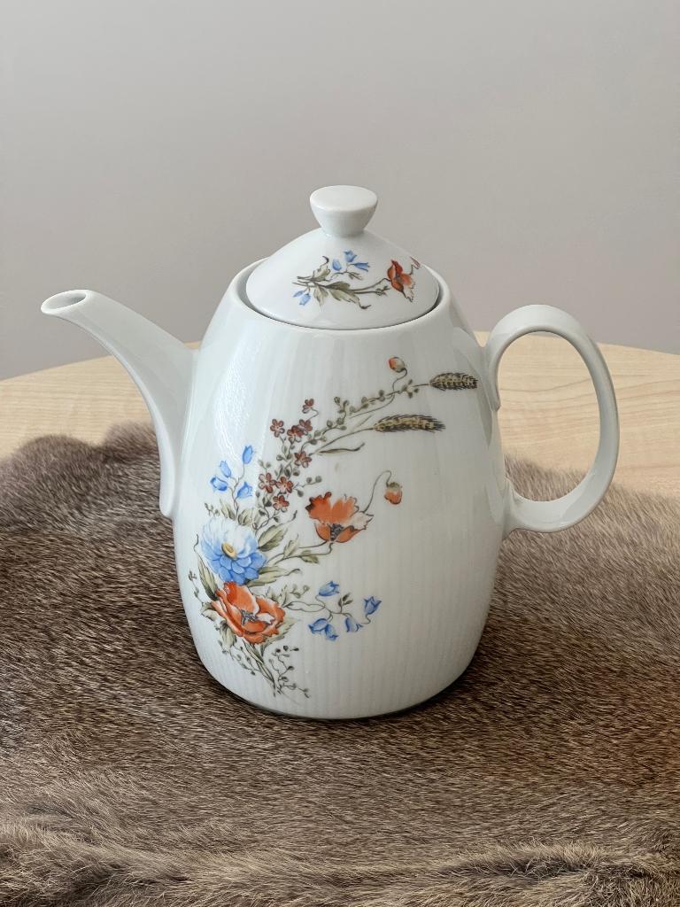 Weiswasser koffie / theepot met bloemen, Antiek en Kunst, Antiek | Servies los, Ophalen of Verzenden