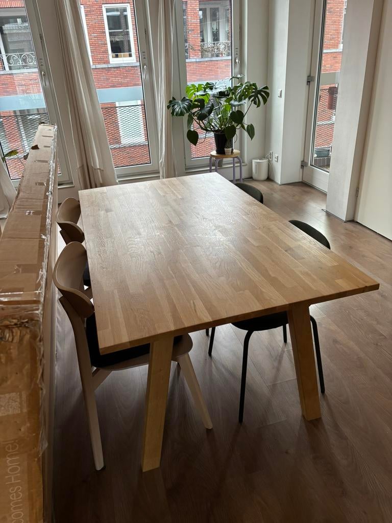 Eettafel WOOOD tablo eiken 160x90, Huis en Inrichting, Tafels | Eettafels, Ophalen, Eikenhout, 50 tot 100 cm, Zo goed als nieuw