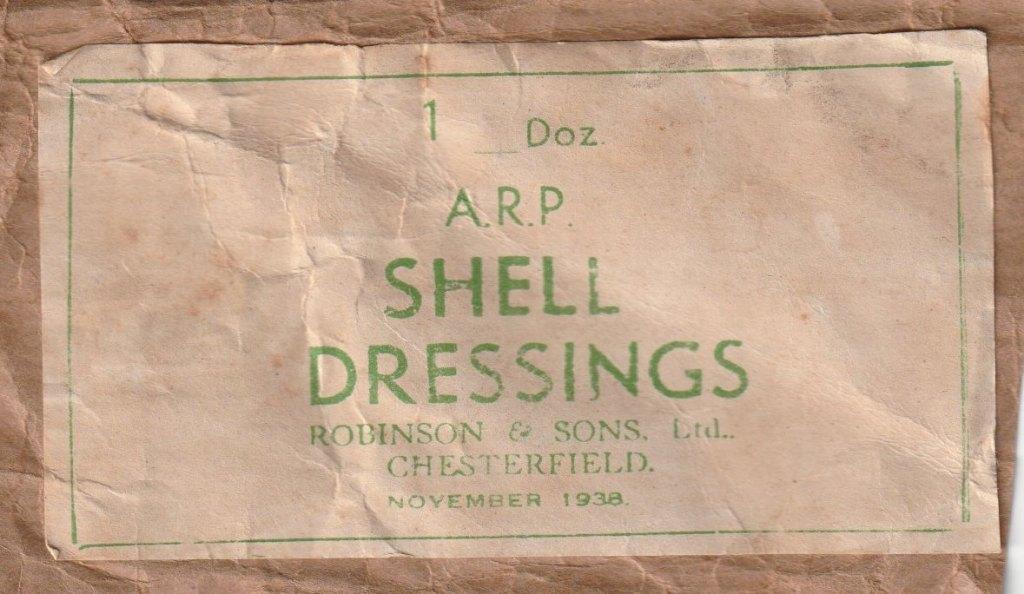 Etiket verbandpakket Air Raid Precautions (A.R.P.), Verzamelen, Verzenden, Overige typen, Overige soorten, X
