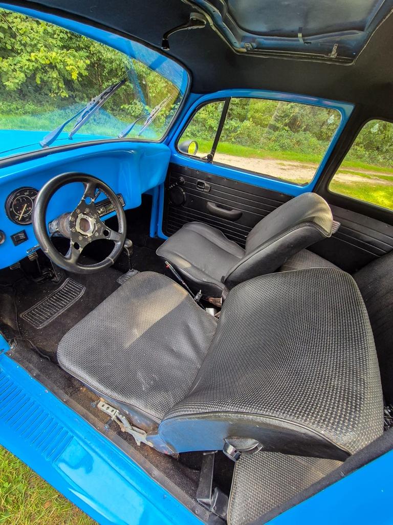 Volkswagen 1200 1.2 L 1977 Beige, Achterwielaandrijving, Blauw, Alcantara, Origineel Nederlands