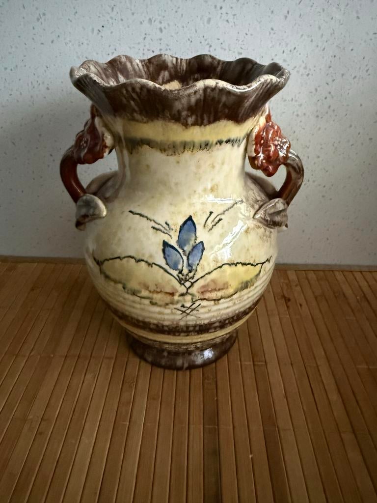 Vintage Duitse vaas, genummerd, Huis en Inrichting, Woonaccessoires | Vazen, Gebruikt, Overige kleuren, Aardewerk of Porselein