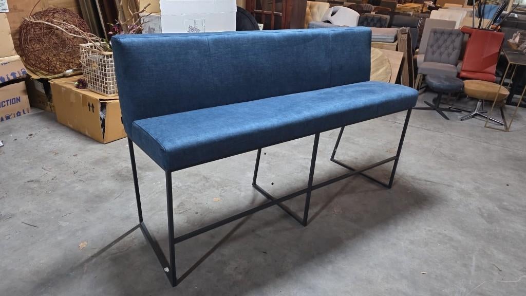 Eetkamer Bartafel Bank L' ancora type LARA Stof Blauw NIEUW, Ophalen, Minder dan 75 cm, 150 tot 200 cm, Nieuw