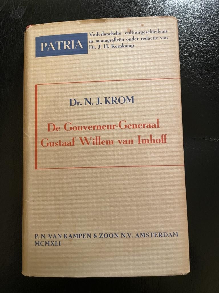 De gouverneur-generaal gustaaf willem van imhoff patria 1941, Ophalen of Verzenden, Zo goed als nieuw