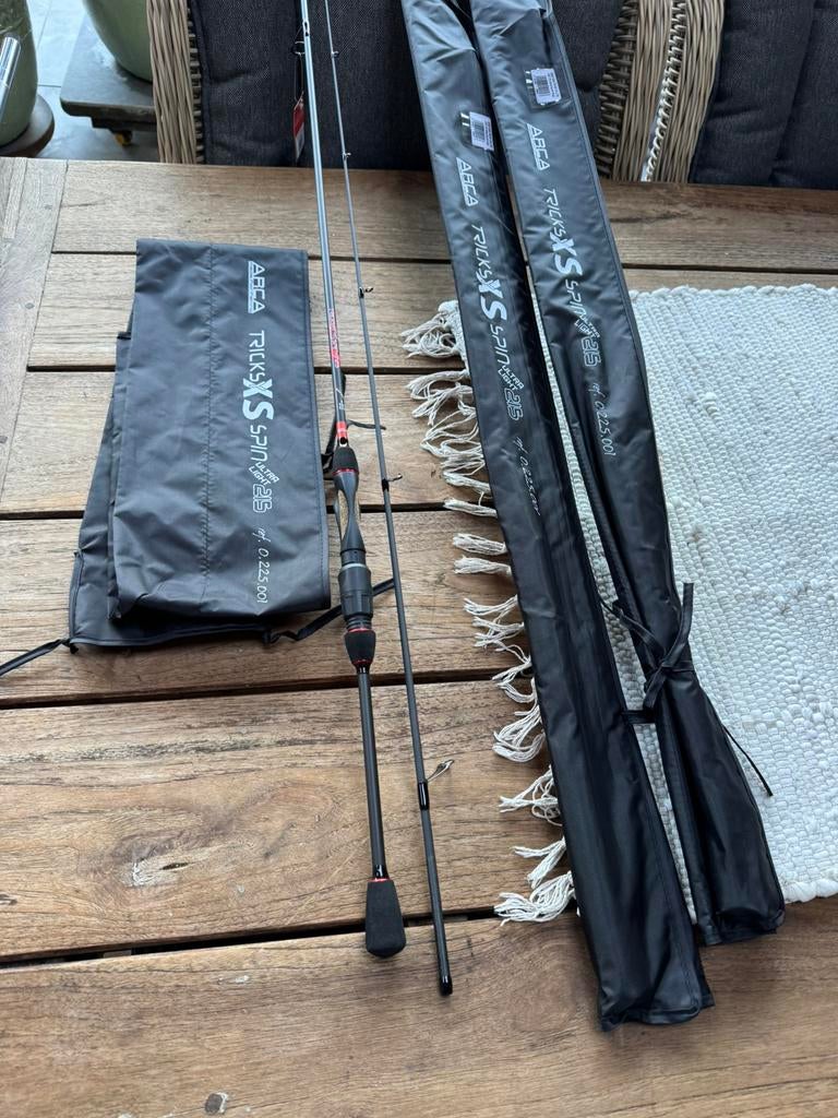nieuwe arca tricksy  xs spin 2,15m en 0-5 gr werphengels, Watersport en Boten, Hengelsport | Roofvissen, Ophalen of Verzenden