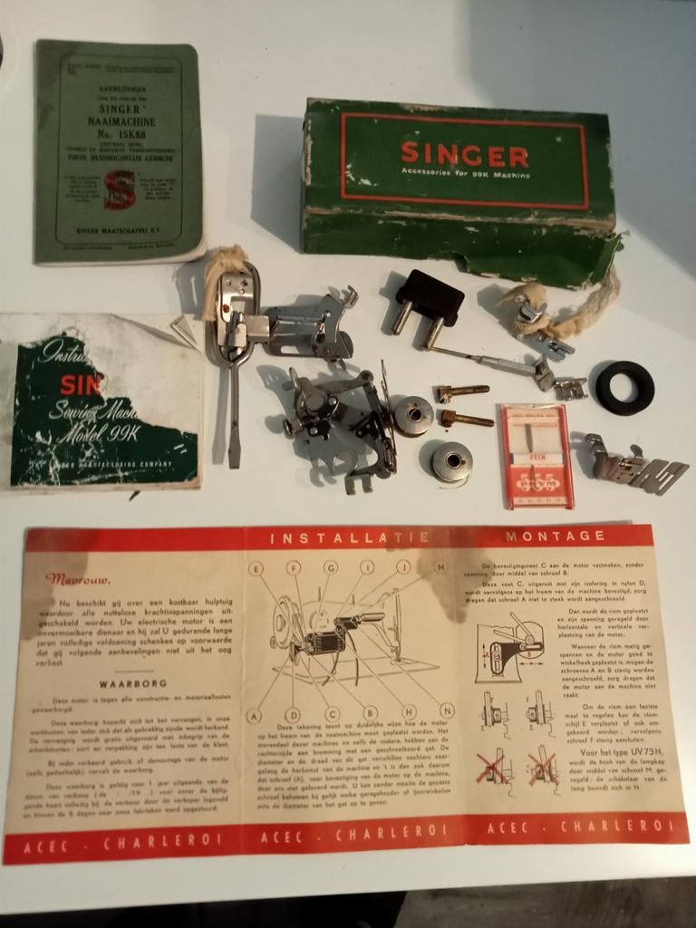 Vintage Singer Naaimachine Accessoires, Ophalen, Gebruikt, Naaimachine, Singer