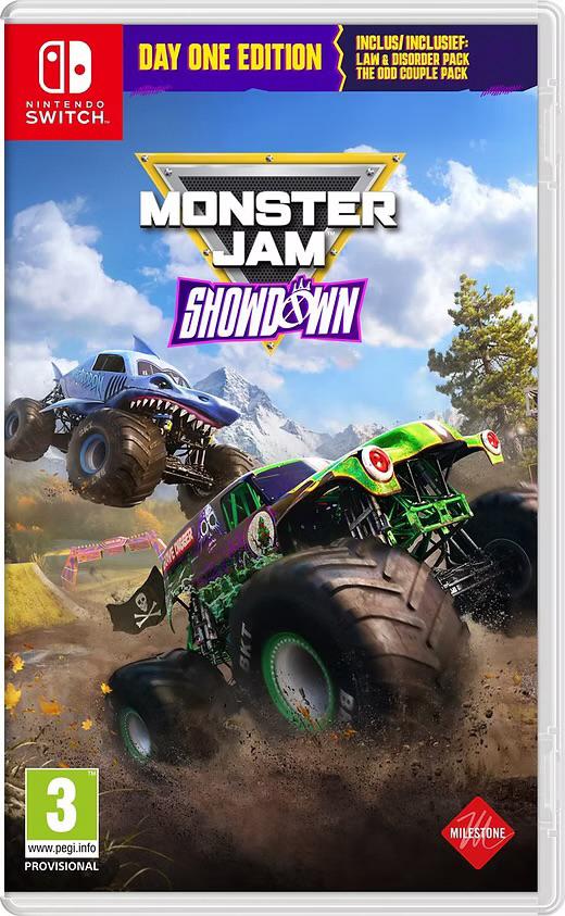Nintendo Switch Monster Jam Showdown, Spelcomputers en Games, Games | Nintendo Switch, Zo goed als nieuw, Avontuur en Actie, 1 speler
