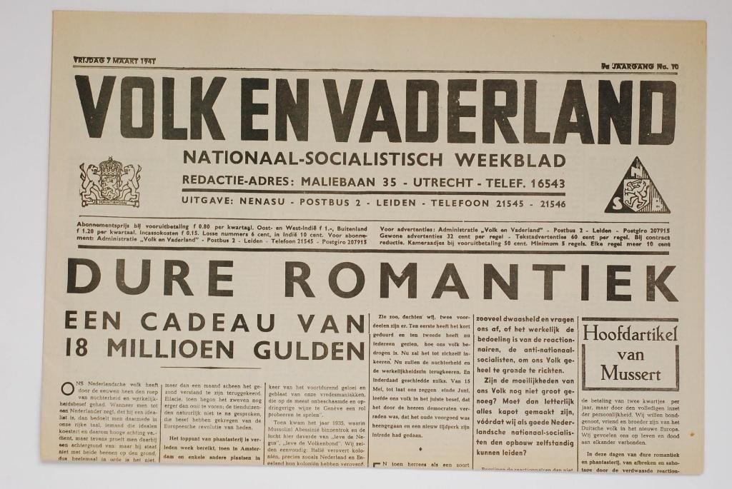 7 maart 1941 - Volk en Vaderland | Heruitgave 1994, Zo goed als nieuw, Verzenden, Amsterdam, Florence Uitgeverij