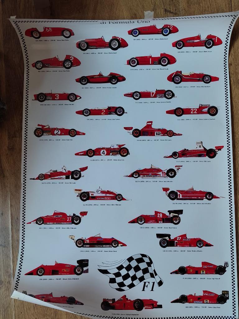 Poster Ferrari Formule 1, Ophalen, Gebruikt, Formule 1