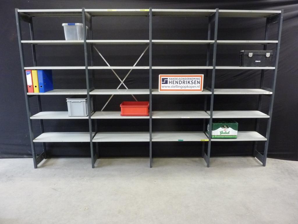 Zware Bruynzeel stelling / stalen legbordstelling 40cm diep, Ophalen of Verzenden, Handelsonderneming Hendriksen, Info@stellingopkoper.nl