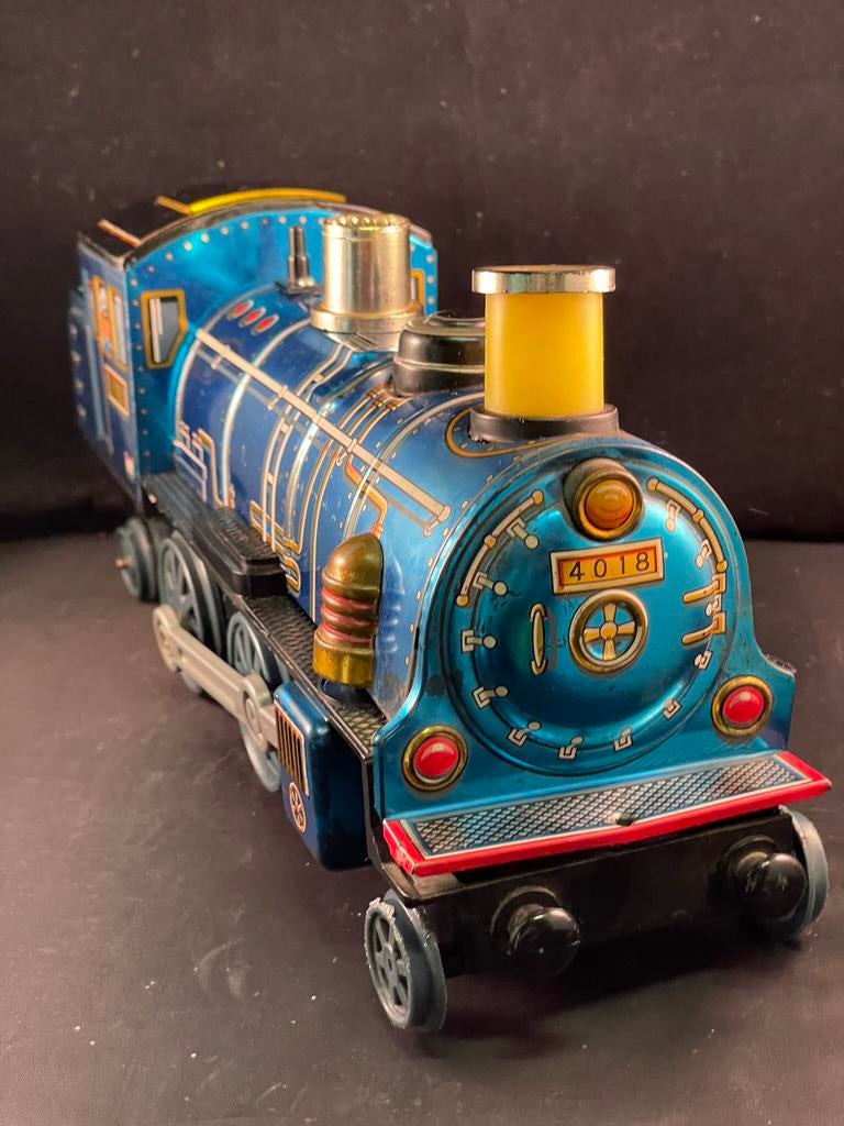 Blikken locomotief / jaren zestig / oud speelgoed., Antiek en Kunst, Ophalen of Verzenden