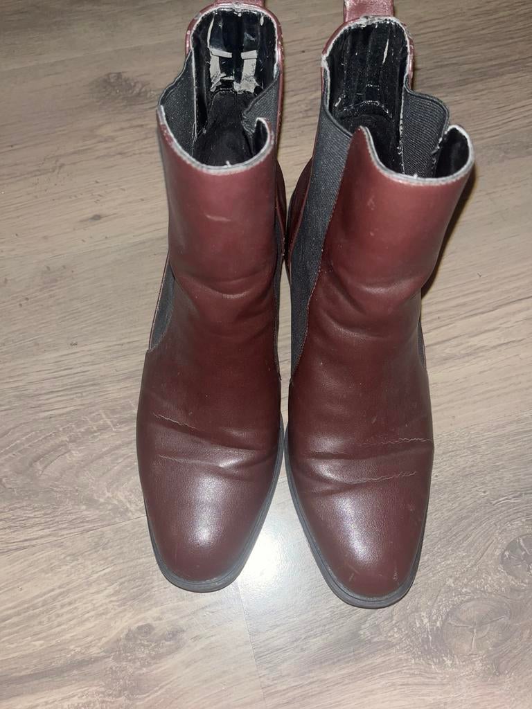 Zara Chelsea Boots izgs mt 39 Burgundy, Ophalen of Verzenden, Zo goed als nieuw, Zwart