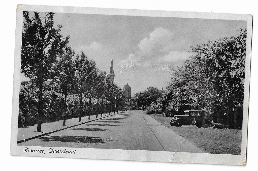 Monster, Choorstraat, Ophalen of Verzenden, 1940 tot 1960, Ongelopen, Zuid-Holland