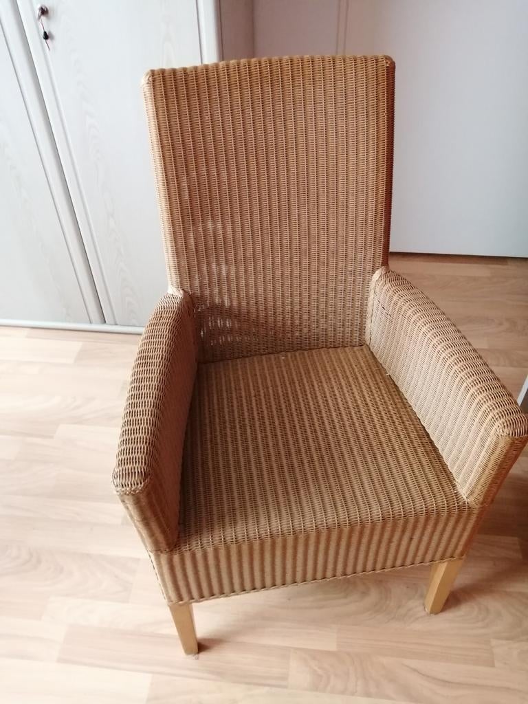 Te koop 4 prachtige Lloyd Loom stoelen., Huis en Inrichting, Ophalen, Bruin