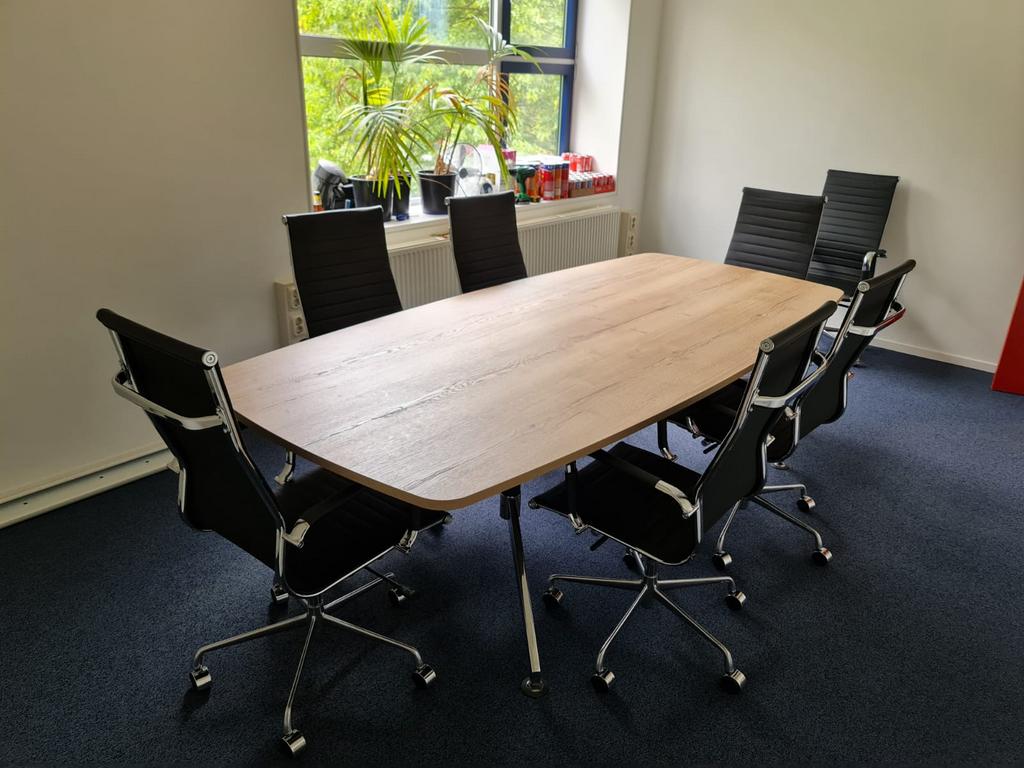 AH-Sign luxe design vergader tafel, 100 tot 150 cm, Ophalen of Verzenden, Ovaal, Nieuw