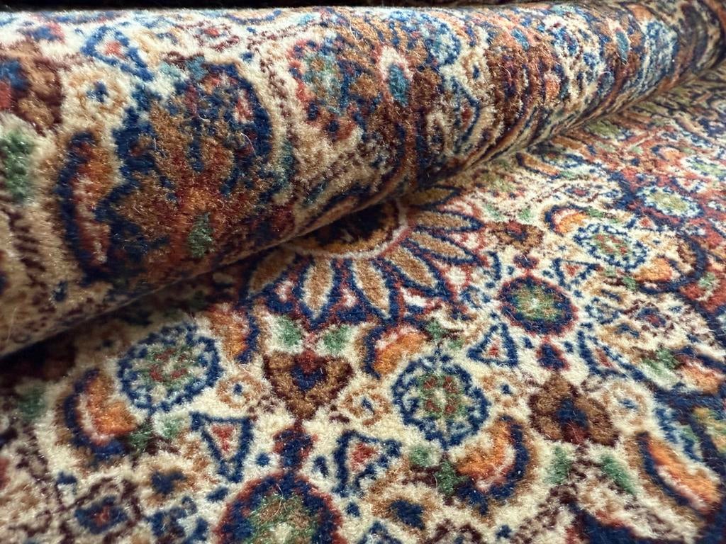 Handgeknoopt vintage Moud tapijt – 293  200 cm, Info@bababoho.clm, Crème, 1053ML, Amsterdam, Handmade wool persian carpet bohemian handknotted rug