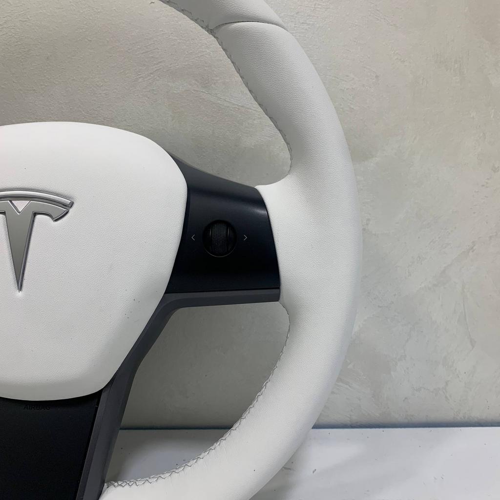 Stuurwiel Stuur Tesla model 3 WIT LEER NIEUW, Nieuw, Ophalen of Verzenden