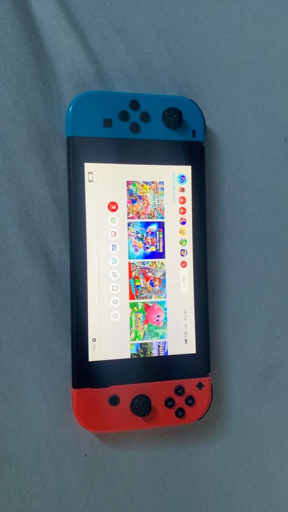 Nintento switch unpatched, Met games, Verzenden, Met 2 controllers, Zo goed als nieuw