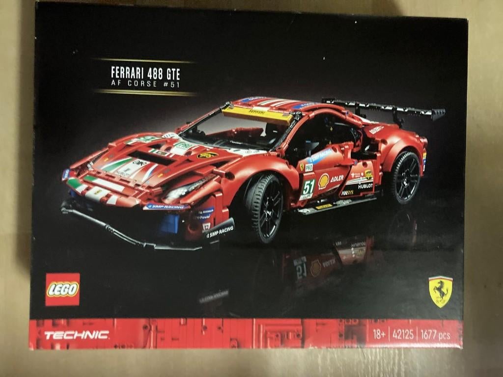 Lego 42125 Technic Ferrari 488 GTE, Ophalen of Verzenden, Nieuw, Complete set, Lego