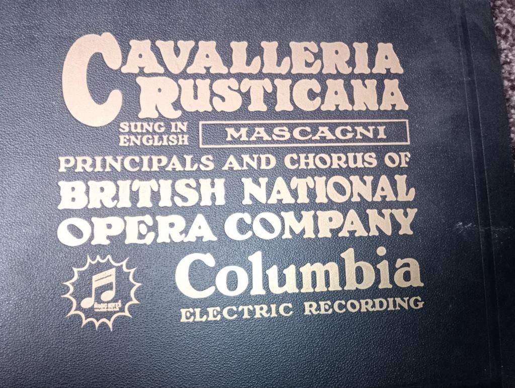 Cavalleria Rusticana - Columbia Opera Album 78 toeren, Gebruikt, Met libretto, Opera of Operette, Ophalen of Verzenden