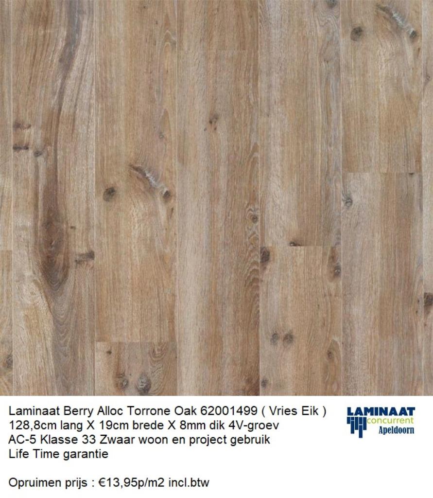 Laminaat Torrone Vries eik 8mm dik AC-5 Klas 33 €13,95m2