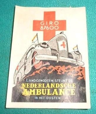 front zorg Ost front sluitzegel oorlog wo2, Verzamelen, Verzenden, Overige soorten, Nederland, Overige typen