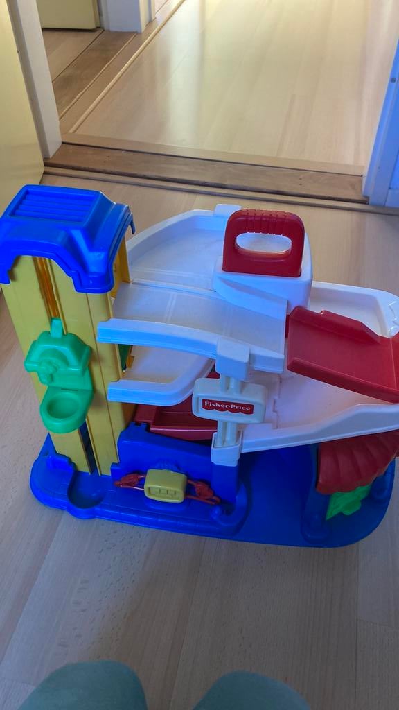 Fisher price speelgoed garage vintage 90, Ophalen, Gebruikt, Jongen of Meisje