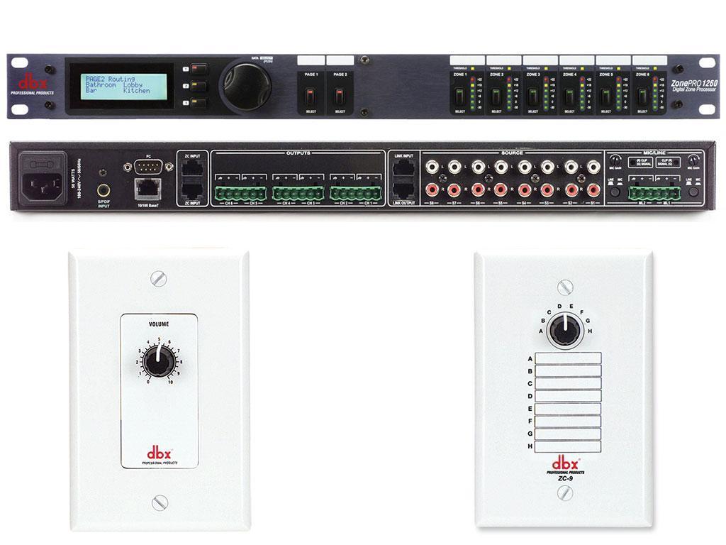 DBX ZonePro 1216 + 4 x ZC1 & ZC9, Ophalen of Verzenden, Gebruikt, Audio