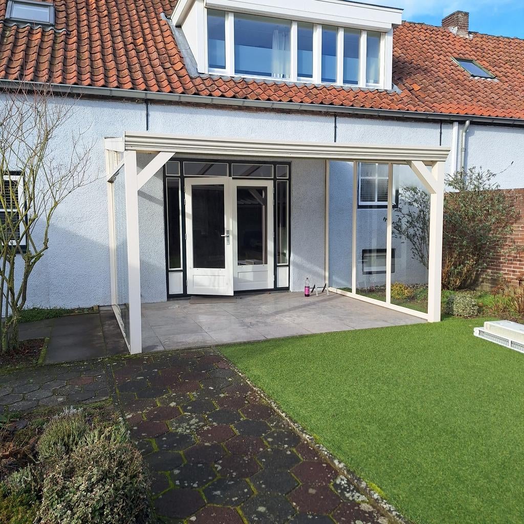 Serre / overkapping met glazen schuifpanelen, Ophalen, Glas, Zo goed als nieuw, Aluminium