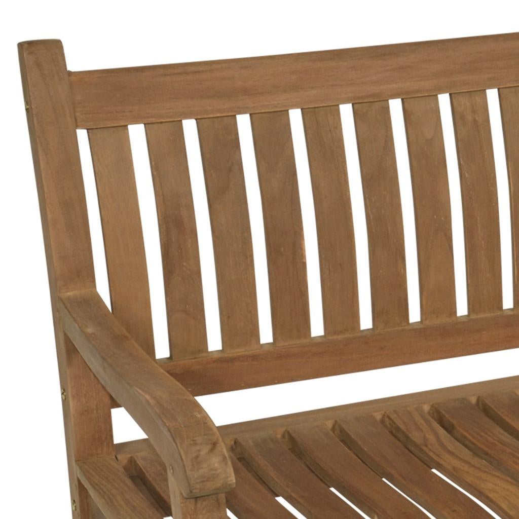 Teakhouten tuinbank met gebogen rugleuning - 180 cm, Ophalen of Verzenden, Nieuw, Teakhout