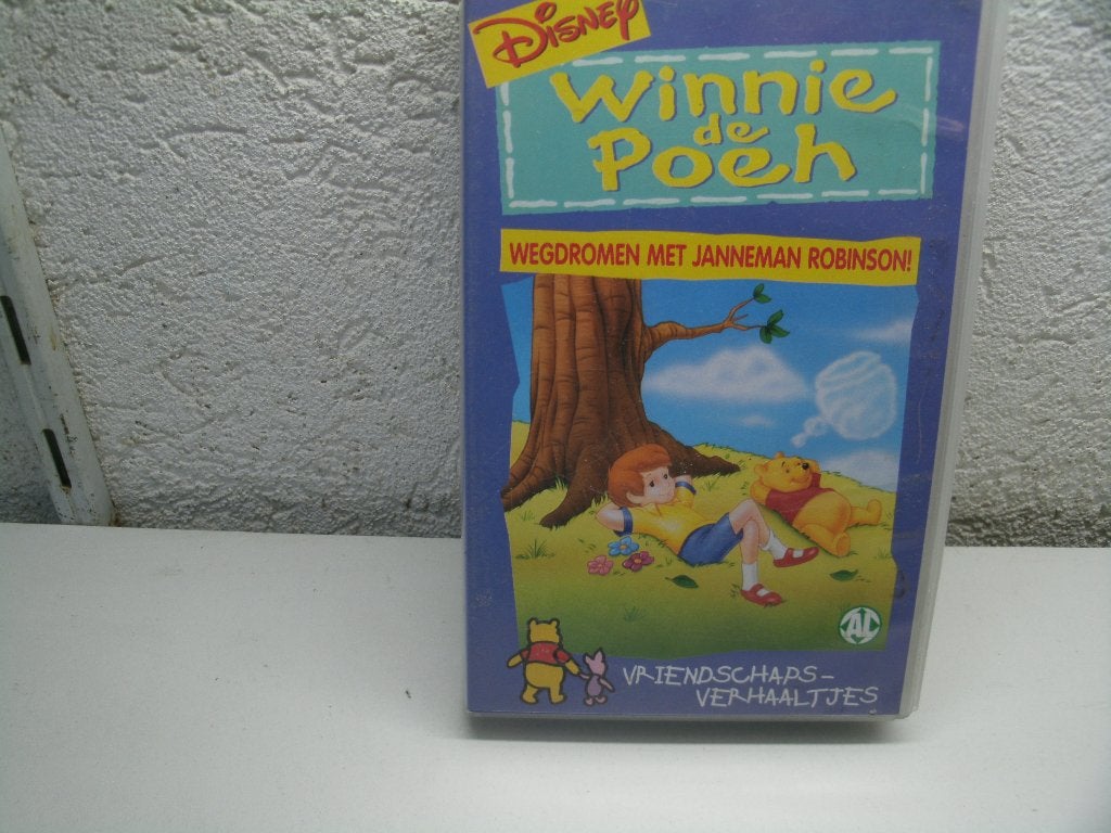 vhs 73a winnie de poeh wegdromen met janneman, Alle leeftijden, Ophalen of Verzenden, Gebruikt
