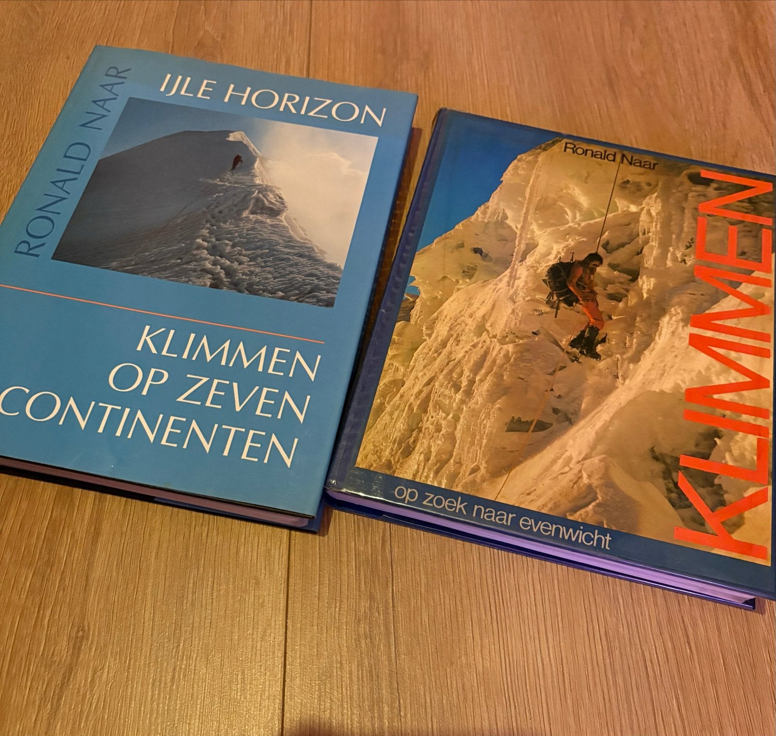 Ronald Naar: Klimmen op Zeven Continenten & IJle Horizon, Boeken, Ophalen of Verzenden, Gelezen, Nederland