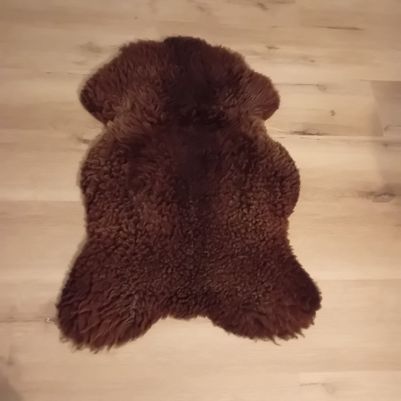 Bruin schapenvacht kleedje - Zo goed als nieuw, 100 tot 150 cm, Bruin, Zo goed als nieuw, Modern, Landelijk, Scandinavisch
