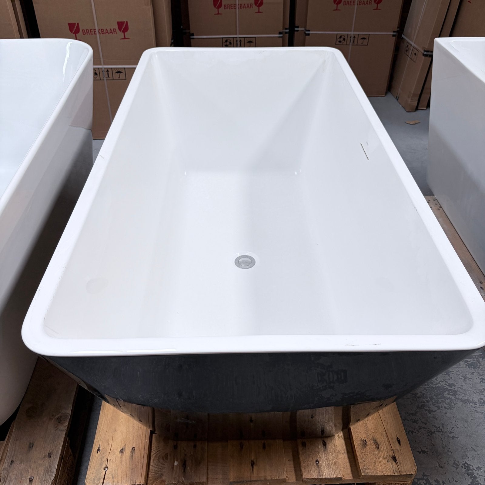OP=OP bad zwart wit ligbad 150 x 75 x 58 nr426, Ophalen of Verzenden, Nieuw