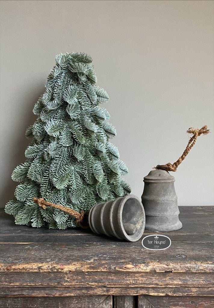Houten klok touw S hout kerst klokje stoer sober landelijk, Verzenden, Nieuw, Grijs, Hout