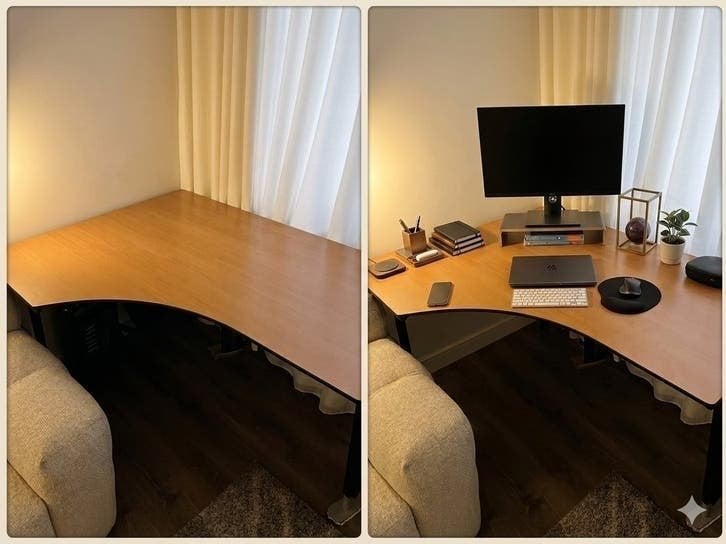 Hoekbureau - Corner desk 160*120*80cm, Ophalen, Gebruikt, Hout, Hoekbureau