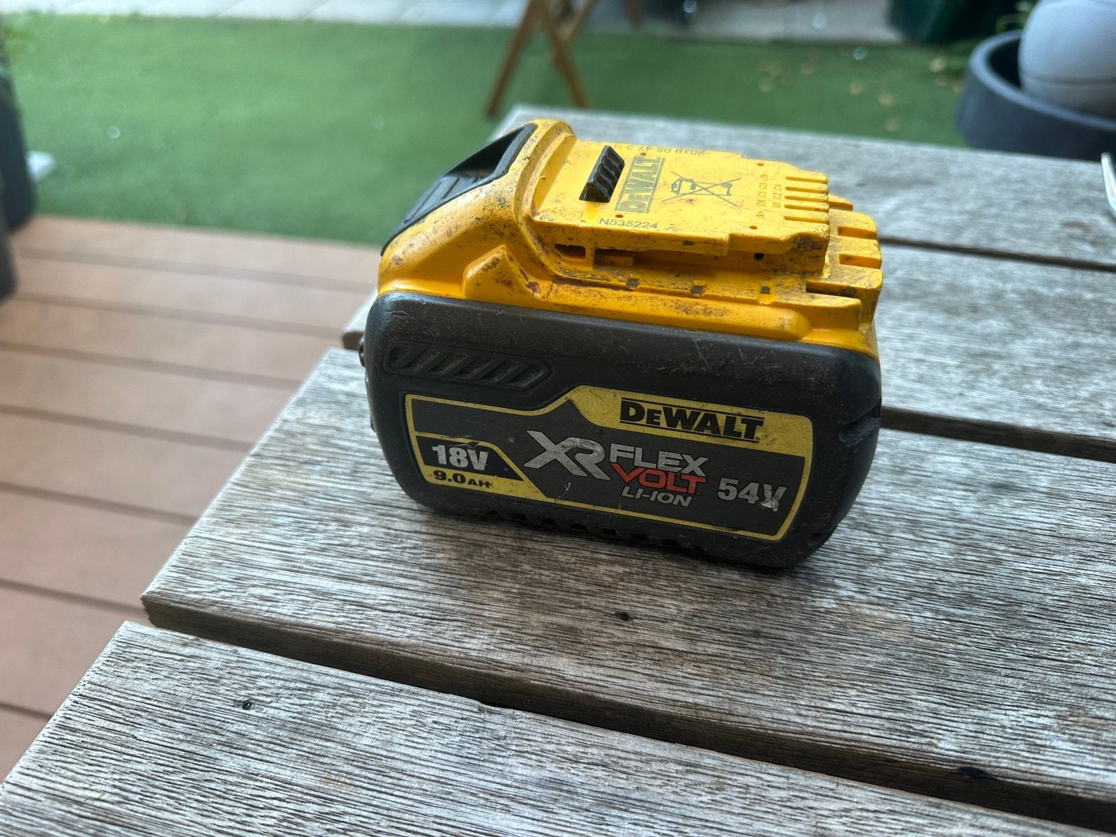 Dewalt Flexvolt 18v/54v 9 ampere, Ophalen of Verzenden, Gebruikt
