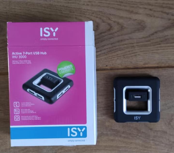 USB hub 7-poort, Computers en Software, Dockingstations, Zo goed als nieuw, USB-hub, Laptop, Ophalen of Verzenden
